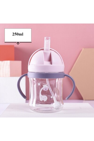 Choice Pink Kids Water Bottle 250ml Leak Proof Sippy Cup with Gravity Ball St...
