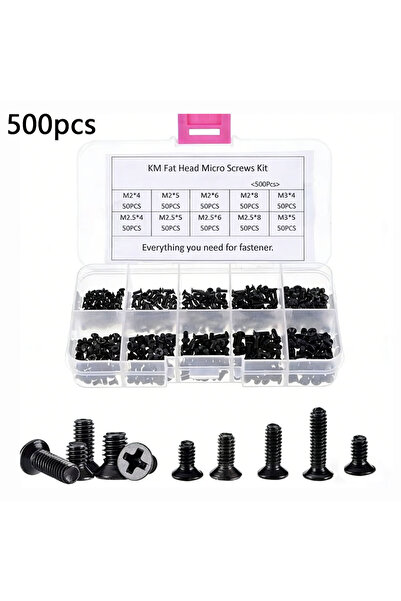 Choice Black500PCS 500pcs Small Computer Screws Assortment Kit, Black Tiny Ey...