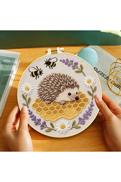 Choice1 CXTZ-302 1Pc DIY Embroidery Deer Squirrel Hedgehog Animal Printed Can...