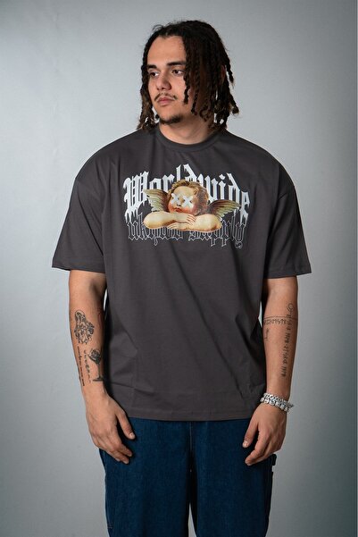 UKHWD SUPPLY Ukhwd Worldwide Angel Oversize Smoked Men's T-Shirt