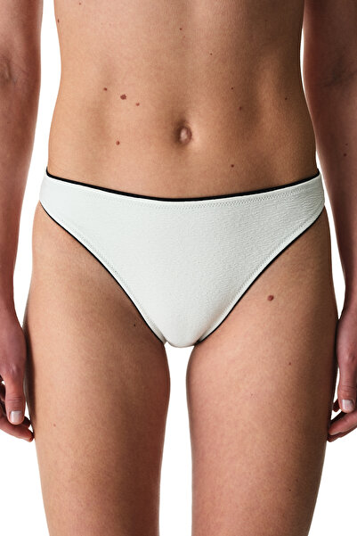 Penti Ecru Nadia Textured Mid-Waist Bikini Bottom