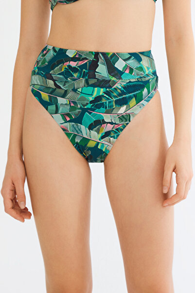 Penti Partea de jos de bikini vintage multicoloră cu Aloe High