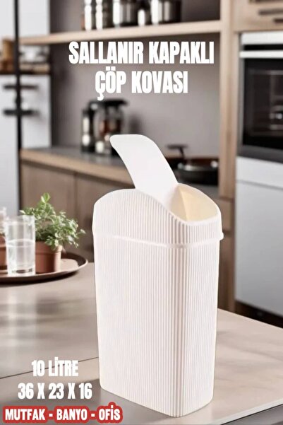 Open Home Concept 10 Lt Çöp Kovası, Mutfak, Banyo, Tuvalet, Ofis Çöp Kutusu