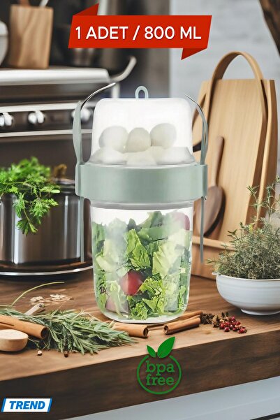 Open Home Concept 800ml Capacity - 1 Pcs Yogurt Muesli Salad Fruit Storage Co...