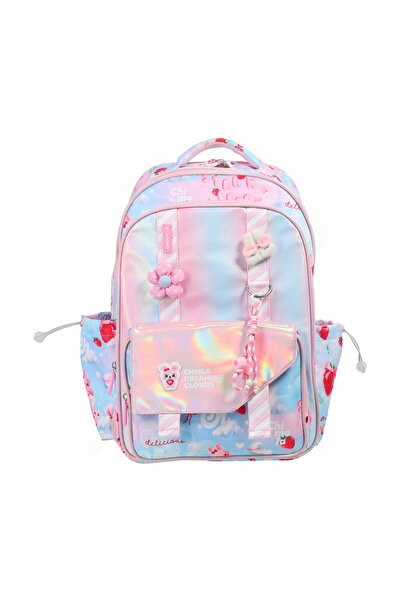 Chimola My Friends Strawberry Sky Blue Backpack 17"