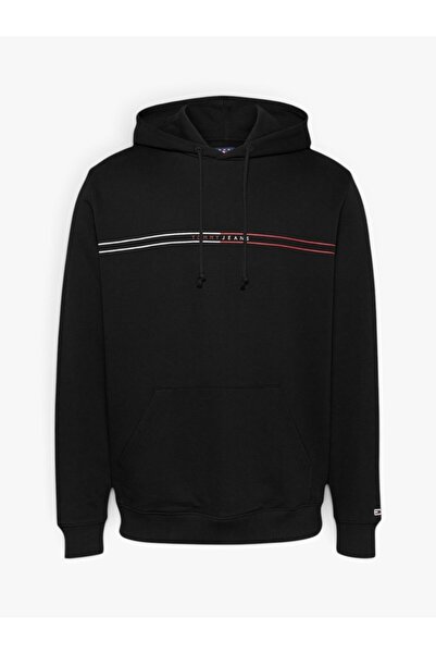 Tommy Hilfiger Men's Black Hooded Sweatshirt