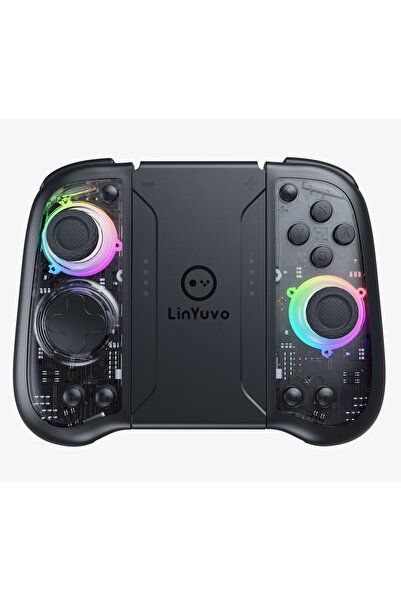 Choice3 black LInYuvo Wireless Gamepad for Switch with Hall Rocker&RGB Light,...