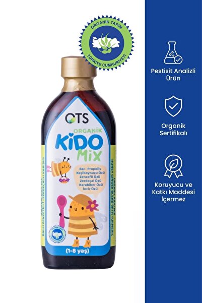 OTS Organik Ots Kido Mix - Ballı Zencefilli –Zerdacallı Karışım 180 gr (Organ...