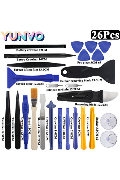 Choice8 26Pcs Pry Bar Kit Plastic Triangle Spudger Pry Tool, Screen Opening D...