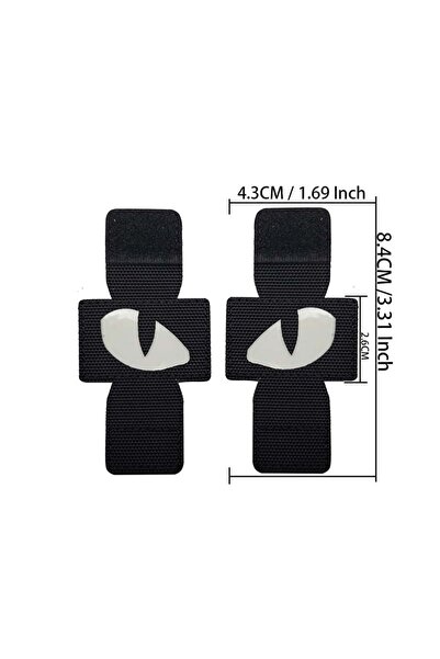 Choice Style01-Black Cat Devil's Eyes Badges Clothes Sticker Glow in Dark, Co...