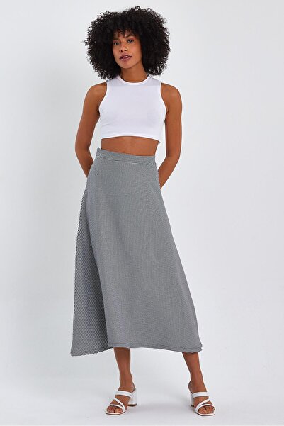 ALEXANDERGARDI PATTERNED CLOSE LONG SKIRT (B23-0012)