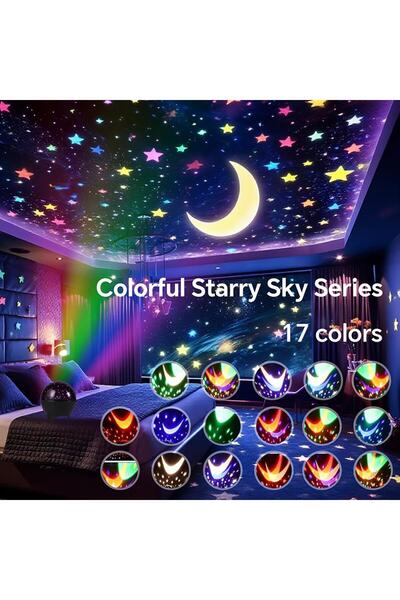 Choice1 cover Colorful Starry Sky Series 17 Colors Star Moon Ambient Night Li...