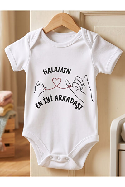EGGBABY Hala Yazılı Baby Bodysuit, Halam Themed Funny Design Baby Bodysuit, 1...
