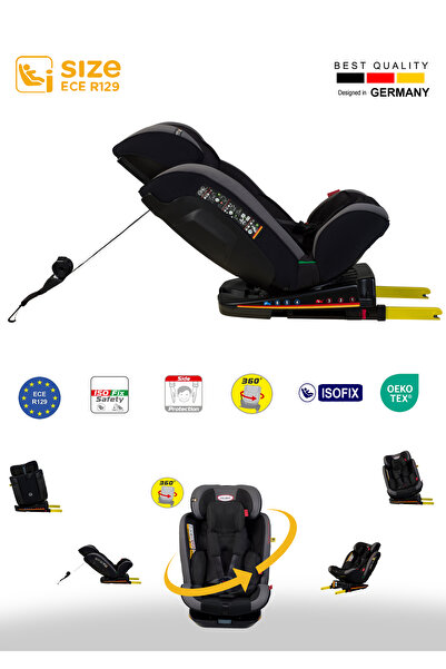 Holmer Kids Maxi Protect Aero 3d ( 360° Dönebilir) 0-36kg Oto Koltuğu Isofix/sps/sıp/latch