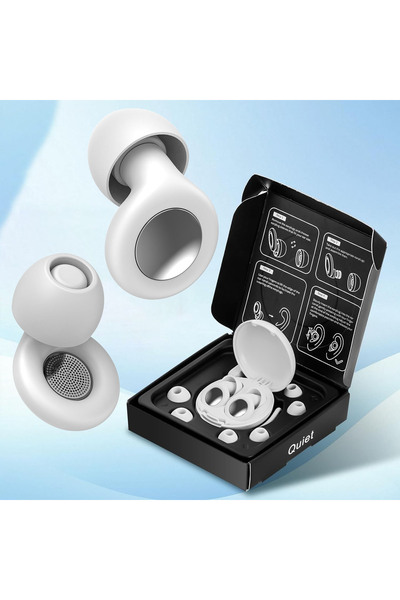 Choice White Ear Plugs for Sleeping 25dB Noise Cancelling Silicone EarPlugs f...