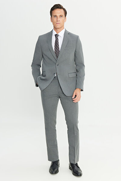 ALTINYILDIZ CLASSICS Costum pentru bărbați, gri, slim fit, slim, cu guler mono