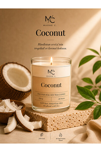 Marne Candle — Hindistan Cevizi Premium Soya Mumu