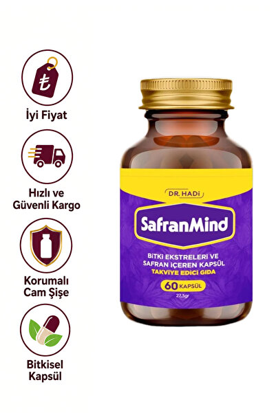 DR HADI SafranMind Bitki Ekstreleri ve Safran İçeren 60 Kapsül