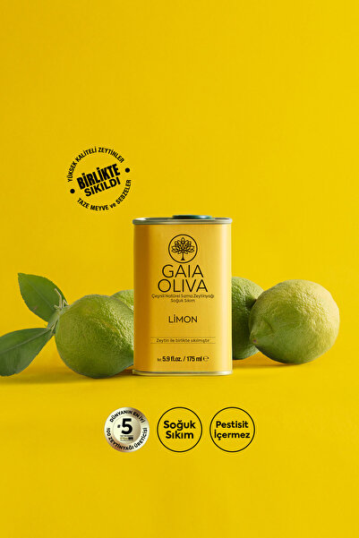 Gaia Oliva Limon Çeşnili 175 ml Natürel Sızma Zeytinyağı