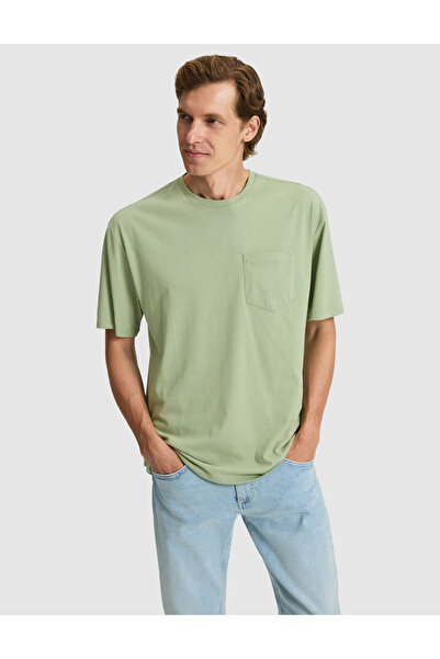 Pierre Cardin Çağla Comfort Fit Basic-T-Shirt aus 100 % Baumwolle mit Rundhal...