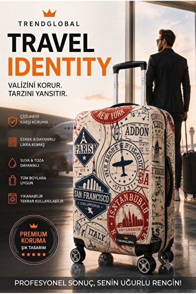 Trendglobal Valiz Kılıfı Bavul Kılıfı Likralı Esnek Kumaş Ve Dayanıklı Valiz ...