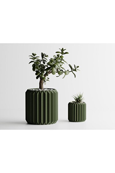 Sani Ghiveci decorativ Sani, Florida 100 x 100 x 103 mm, Verde închis mat