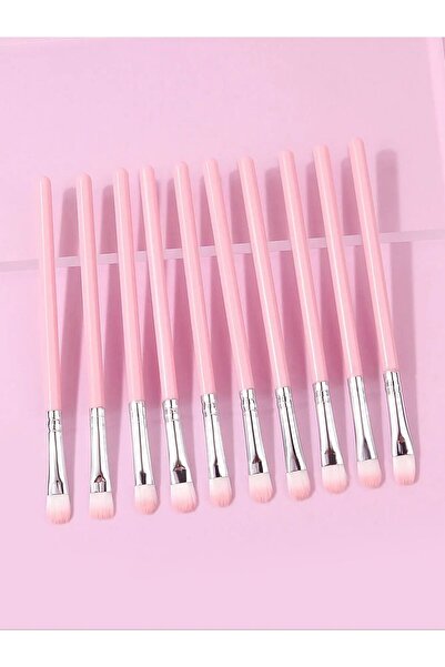 Choice Pink 10pcs Pink Makeup Brush Set for Beginners, Eyeshadow Brush, Highl...
