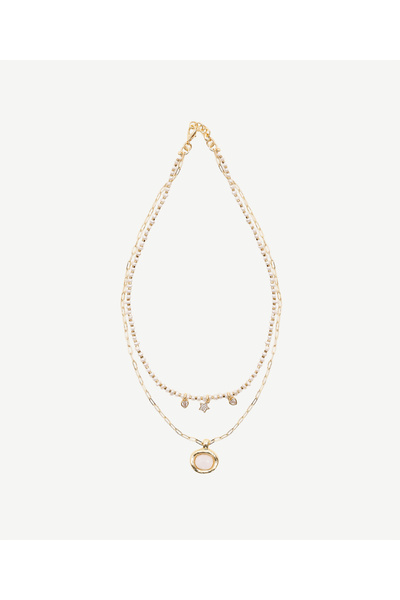 Yargıcı Hematite Necklace with Pearl Detail