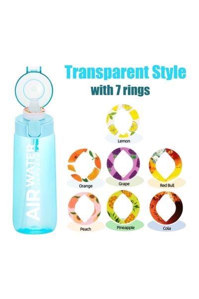 Choice 750ml 7 rings Clear Blue 750ml/25oz Fruit Flavor Water Bottle 0 Sugar ...