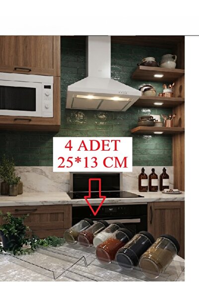 KESİTA TASARIM Tasarım Pleksi Şeffaf 4 Adet (25*13 cm) Baharatlık Çekmece Içi...
