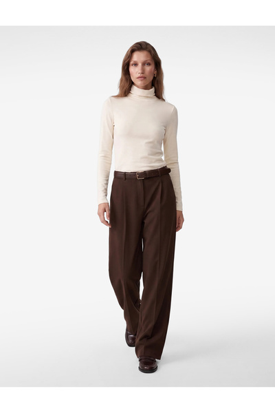Koton Pamuk lu Slim fit Majica dugih rukava Visoka kragna