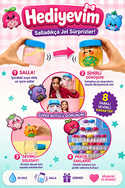 HEDİYEVİM Magic jellykins Sihirli Sürpriz Kavanoz