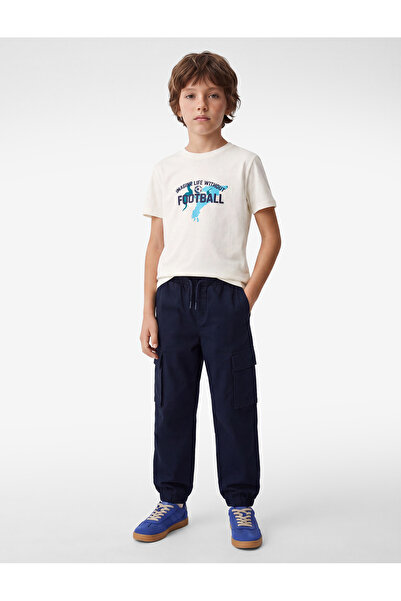 Koton Cotton Short Sleeve Crew Neck Printed T-Shirt