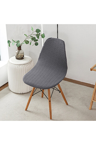 Choice 1PC 08 Polar Fleece Shell Chair Cover Solid Color Jacquard Dining Chai...