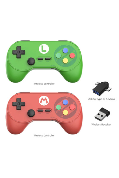 Choice Red and Green Data Frog PC07 Classic Style Wireless Game Controller, D...