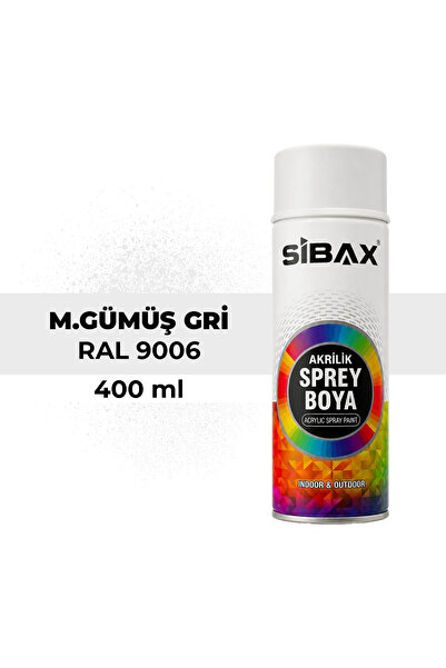 Sibax Akrilik Sprey Boya Gümüş Gri (Ral 9006) 400 ML