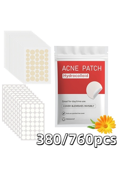 Choice 380pcs 380/760pcs Round & Nude Acne Patches, Hydrocolloid Stickers, Co...