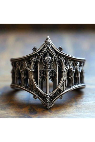 choice2 ZA7152-1 Vintage Castle Architectural Style Hollow Out Geometry Finge...
