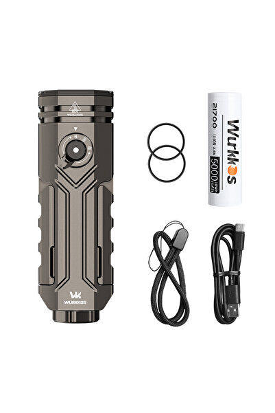 Choice Gray Wurkkos HD02 Flashlight 3200Lumen LED Camping Light, Rechargeable...