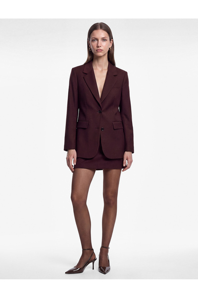 Koton Regular Fit Long Sleeve Pocket Detailed Buttoned Viscose Blend Blazer J...