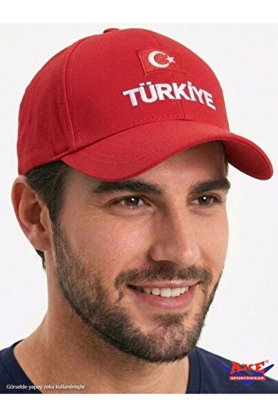 AXE SPORTSWEAR Adjustable Velcro Back Turkey Turkish Flag Embroidered Basebal...
