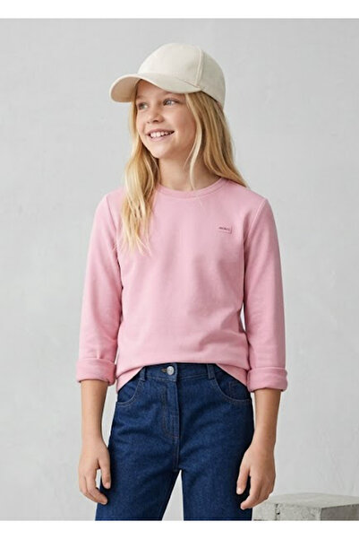 Ozmoz By Mukadder Özden Organic Dark Pink Winter Girls' Thin Sweatshirt