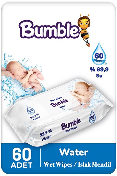 Bumble Water Wet Wipes Islak Mendil 60 Yaprak