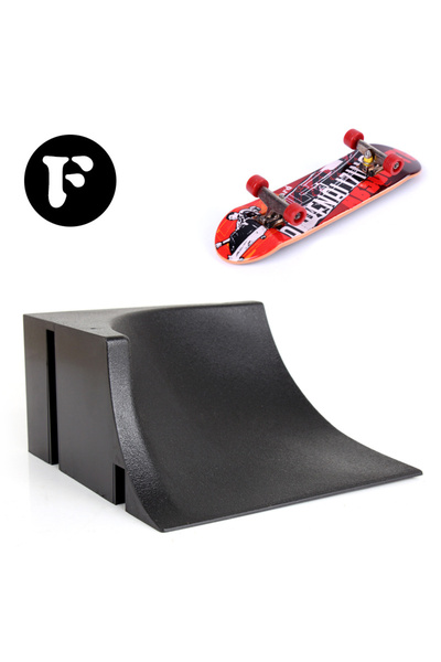 Choice1 F 2pcs Children Finger Skateboards Skate Toy Skate Park Ramp Set Tech...