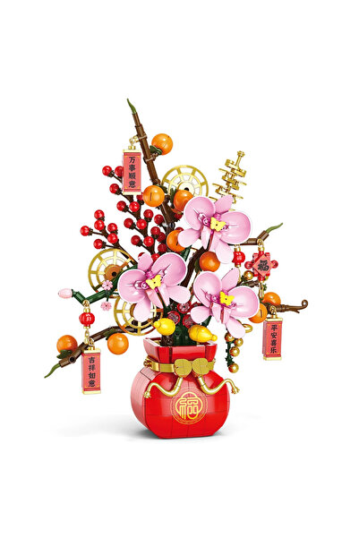 Choice6 No original box City Creativity Flower Bouquet Plum Blossom Bonsai Po...