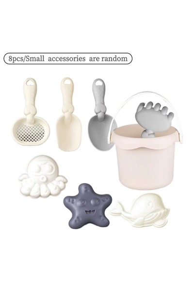 Choice1 Gray Kids Beach Toy Set Baby Sand & Water Play Kit with Bucket Shovel...