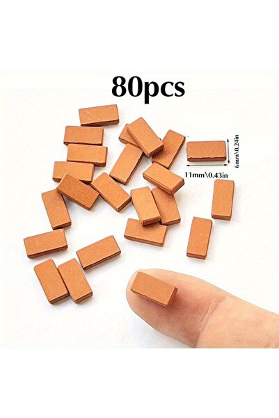Choice 50pcs 1 to 35 red 50/200pcs Mini Brick Bricks Building Wall Dollhouse ...