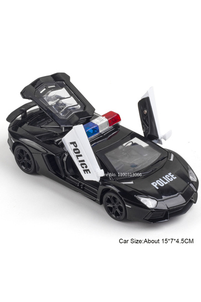 choice2 8966D Black 1:32 Lambor LP740 Toy Police Cars Alloy Diecast Models wi...