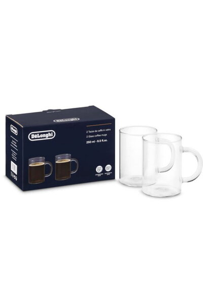 DELONGHİ Set 2 cani din sticla borosilicata DLSC320, incolor