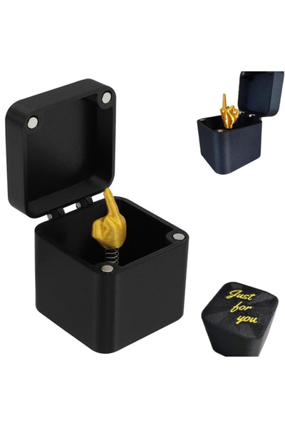 Choice Black Middle Finger Gift Box Funny Pop Up Prank for Him Her Coworker W...